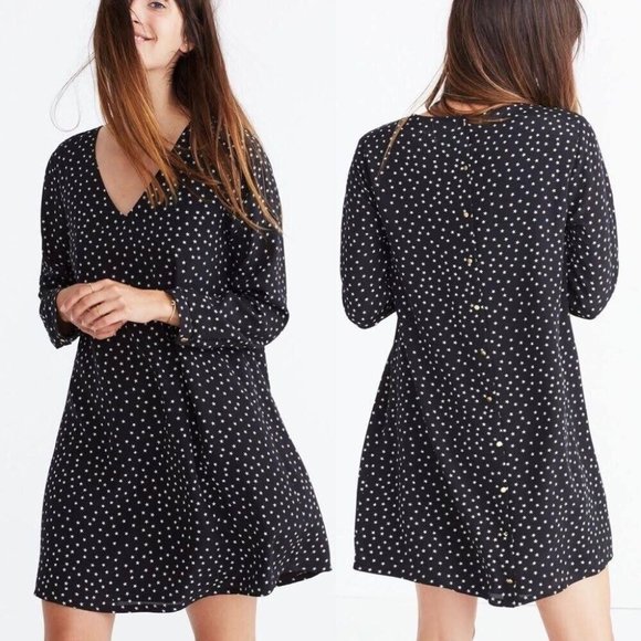 Madewell Silk Star Scatter Dress H0259 - Picture 1 of 12